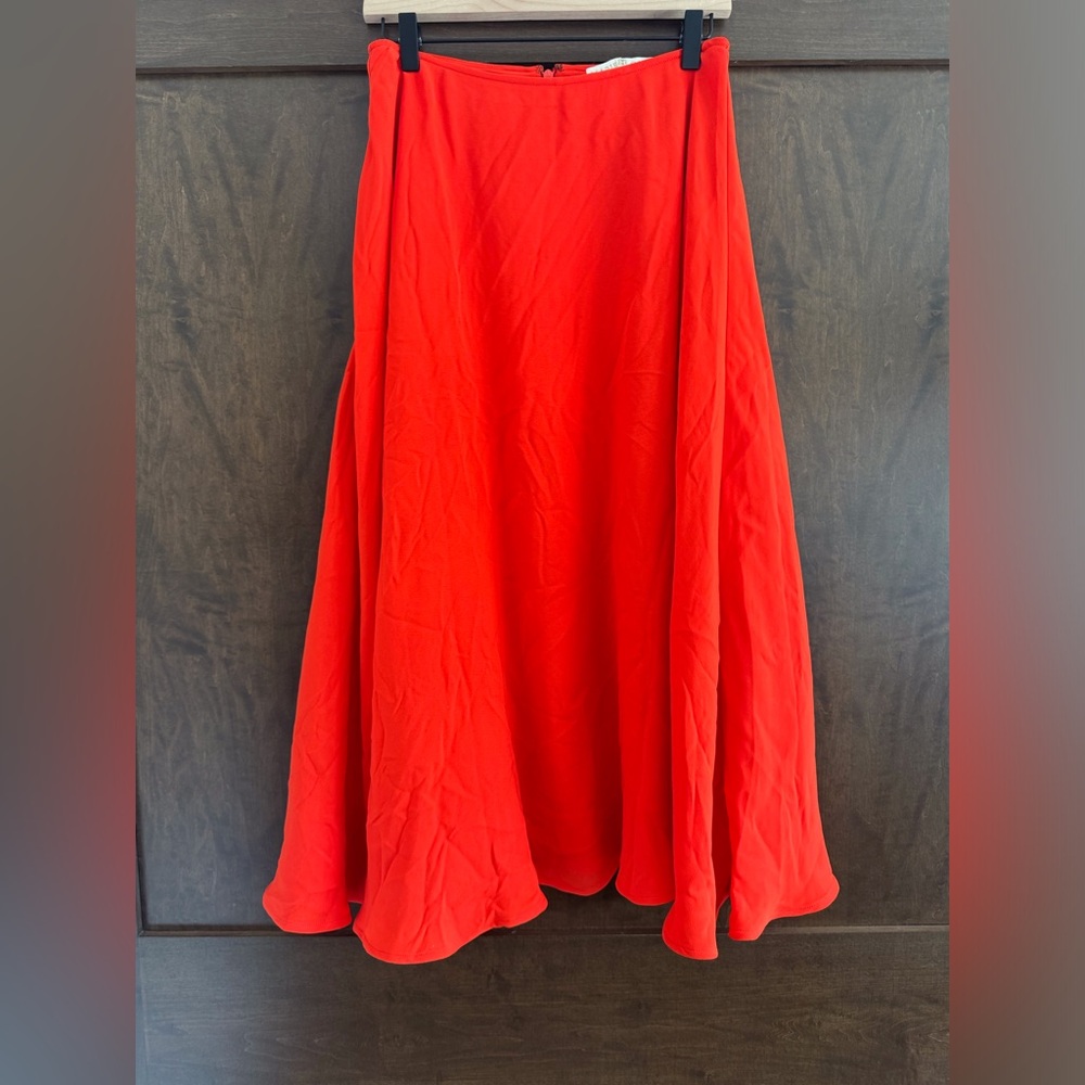 NWT Marie Oliver Orange Midi Skirt